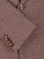 Maroon & Mustard Dobby Structured Wool & Cashmere Blazer - Sartoria