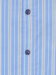 Mid Blue Striped Formal Shirt