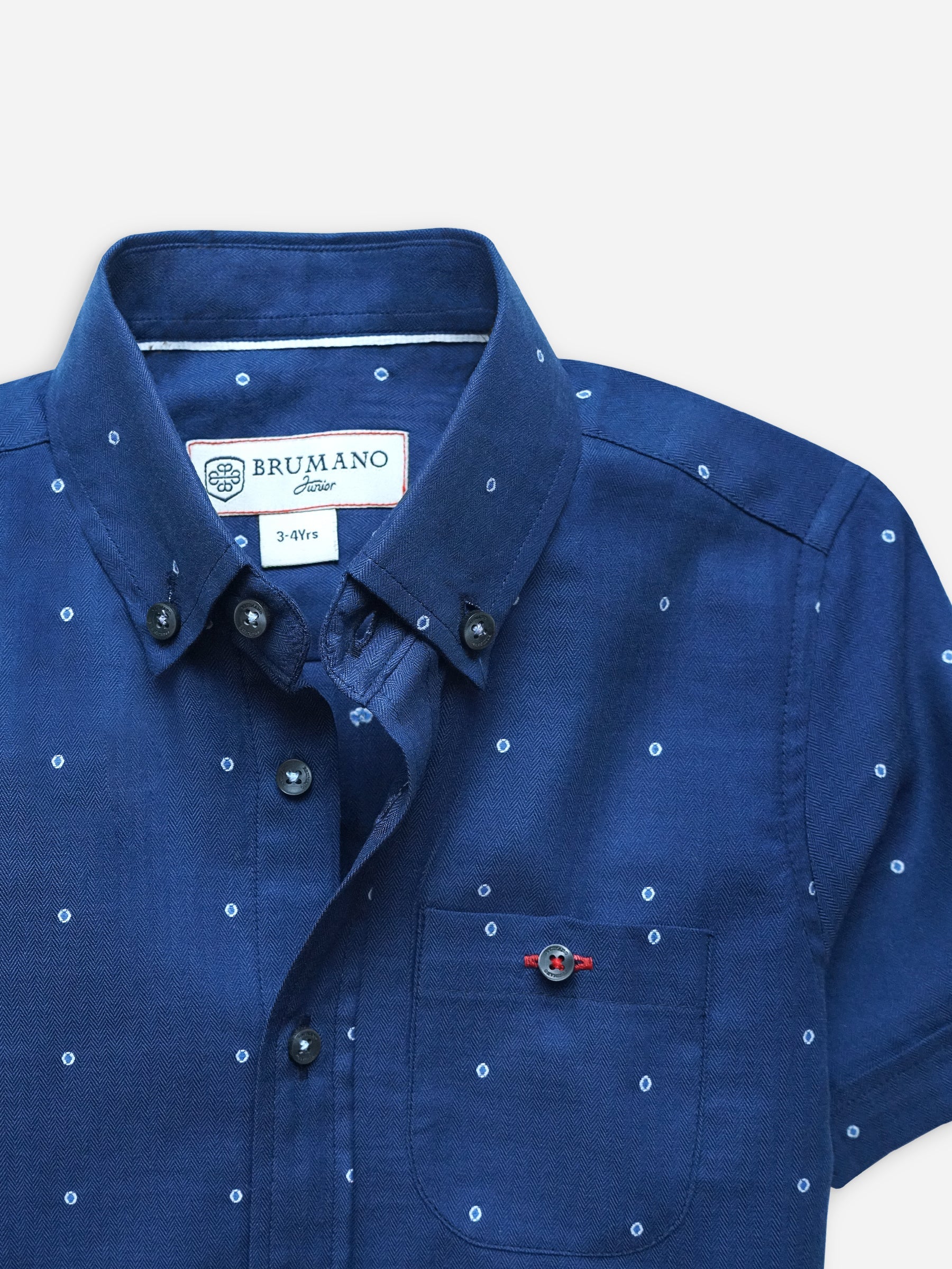 Mid Blue Half Sleeve Casual Shirt With Fil Coupe