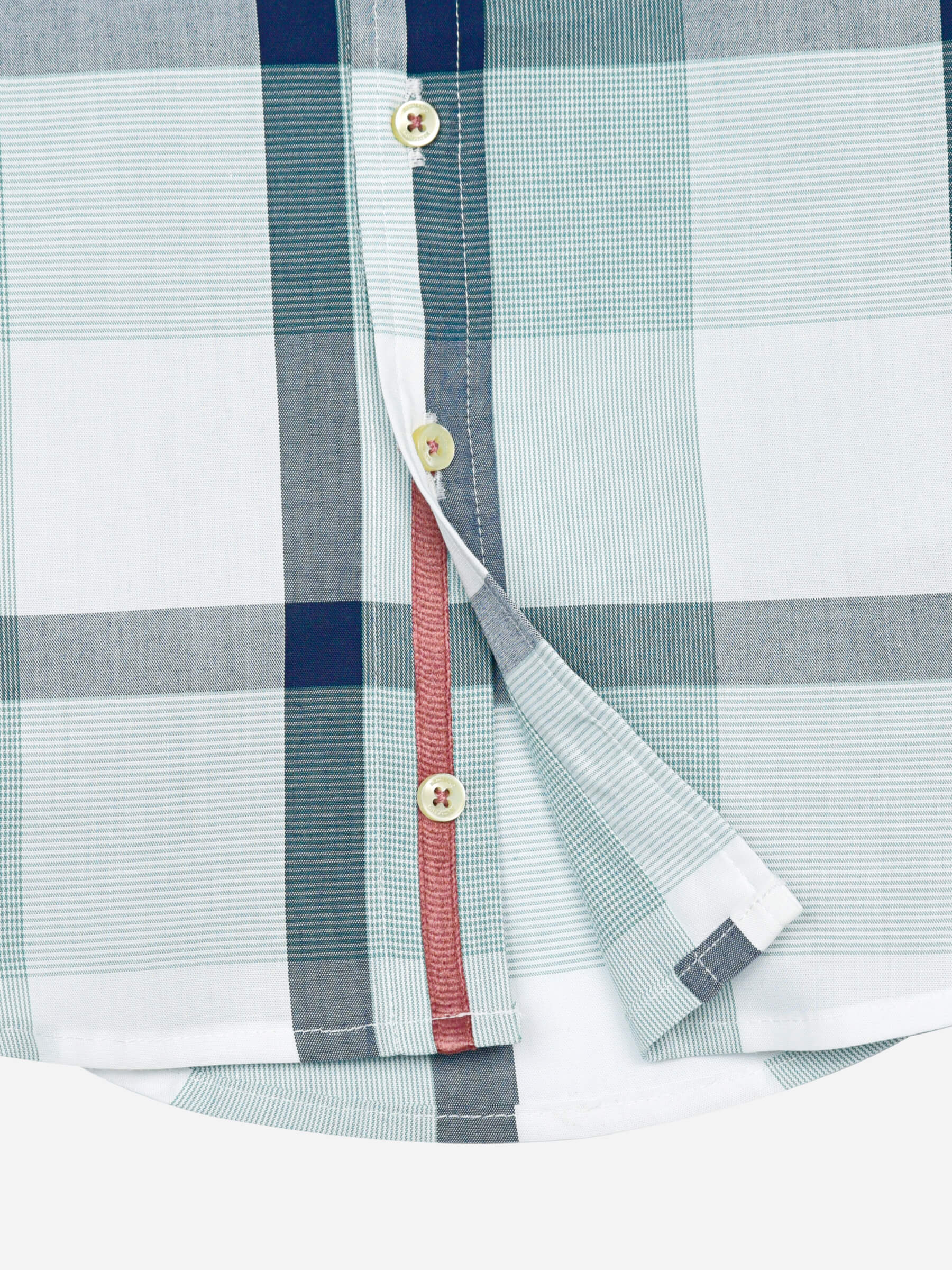 Mint Green Checkered Short Sleeve Casual Shirt