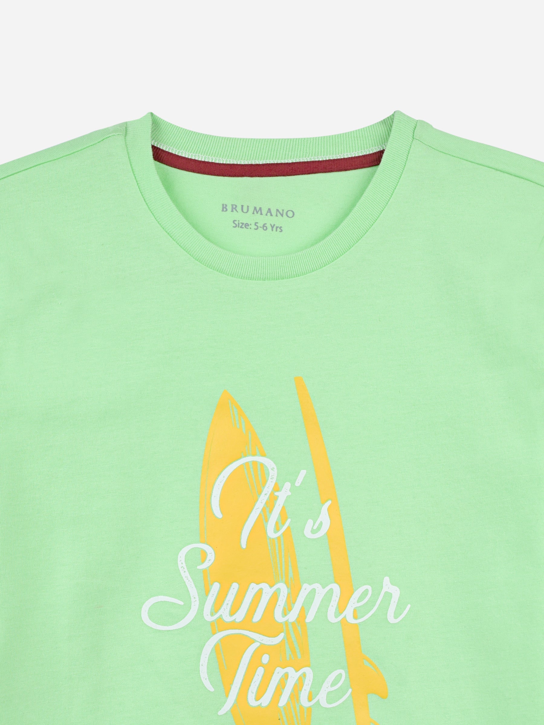 Mint Green Graphic Printed Casual T-shirt