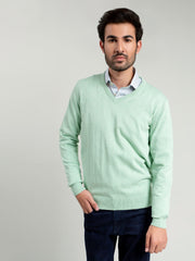 Mint Green V-Neck Sweater