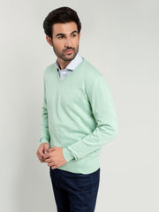 Mint Green V-Neck Sweater
