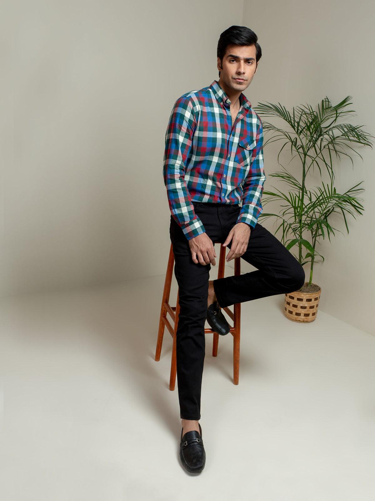 Multi Color Flannel Checkered Shirt