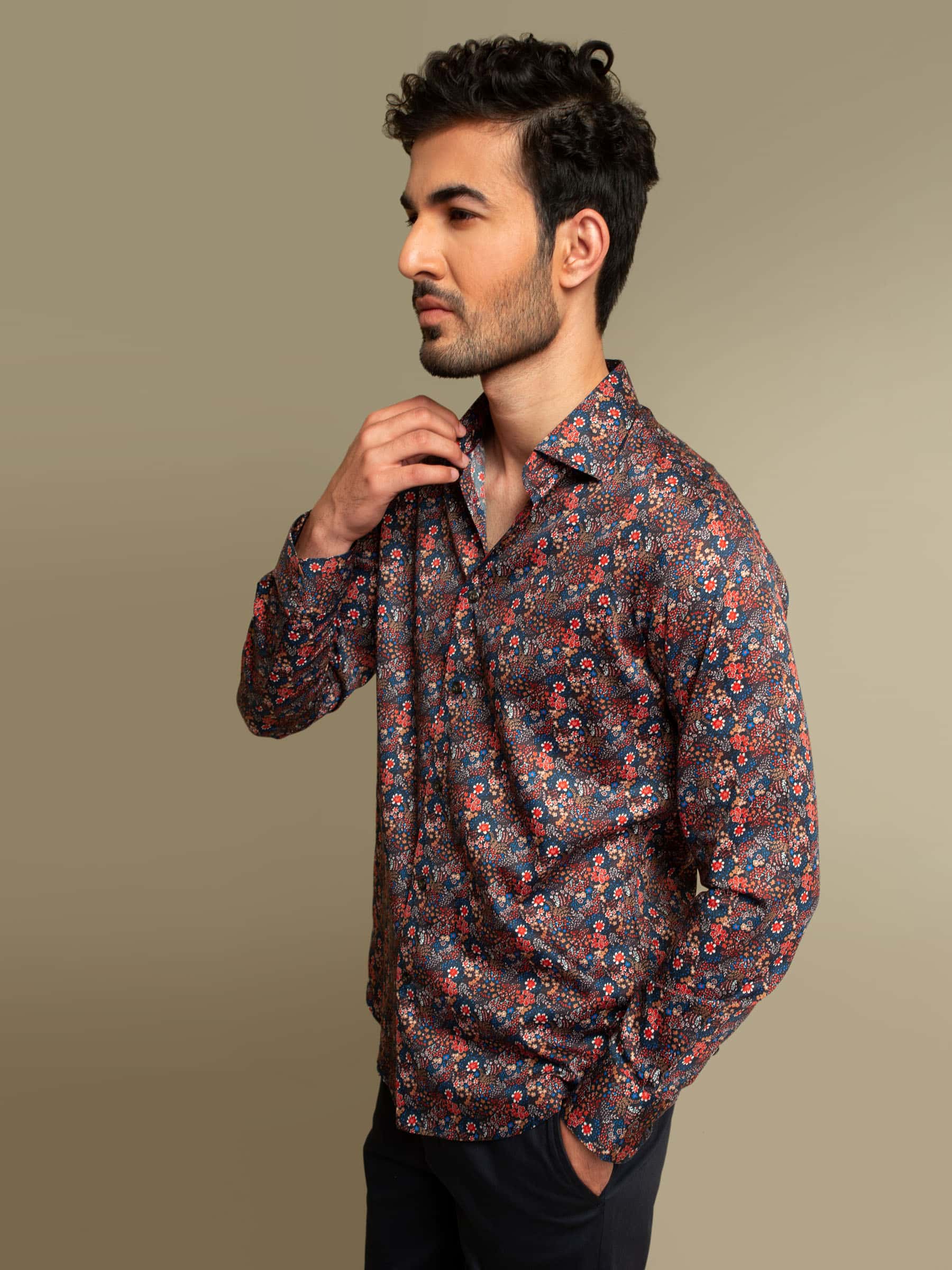 Multi Color Floral Printed Shirt