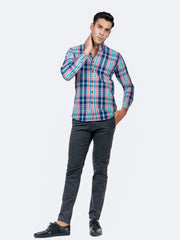 Multi Color Checkered Button Down Shirt