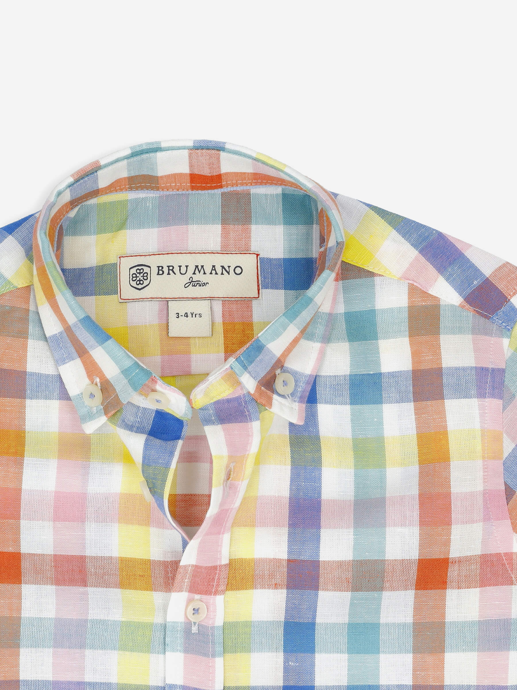 Multi Color Cotton/Linen Checkered Caual Shirt