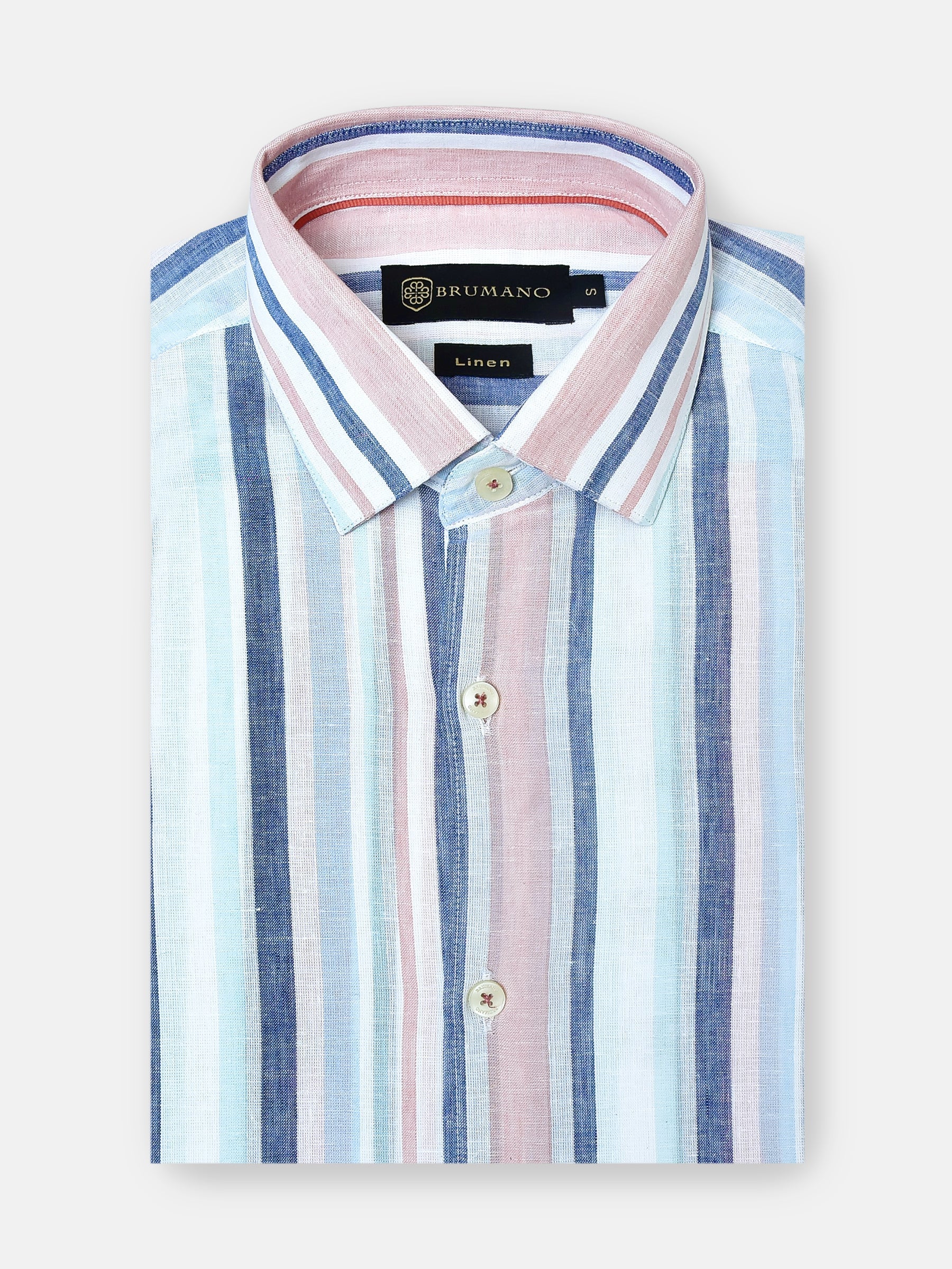 Multi Color Linen Striped Shirt
