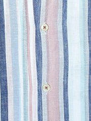 Multi Color Linen Striped Shirt