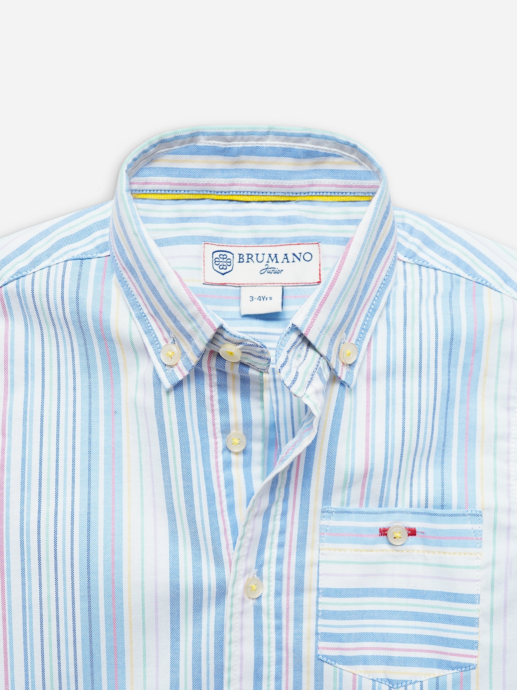 Multi Color Oxford Striped Half Sleeve Casual Shirt