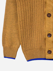 Mustard Casual Shawl Collar Cardigan