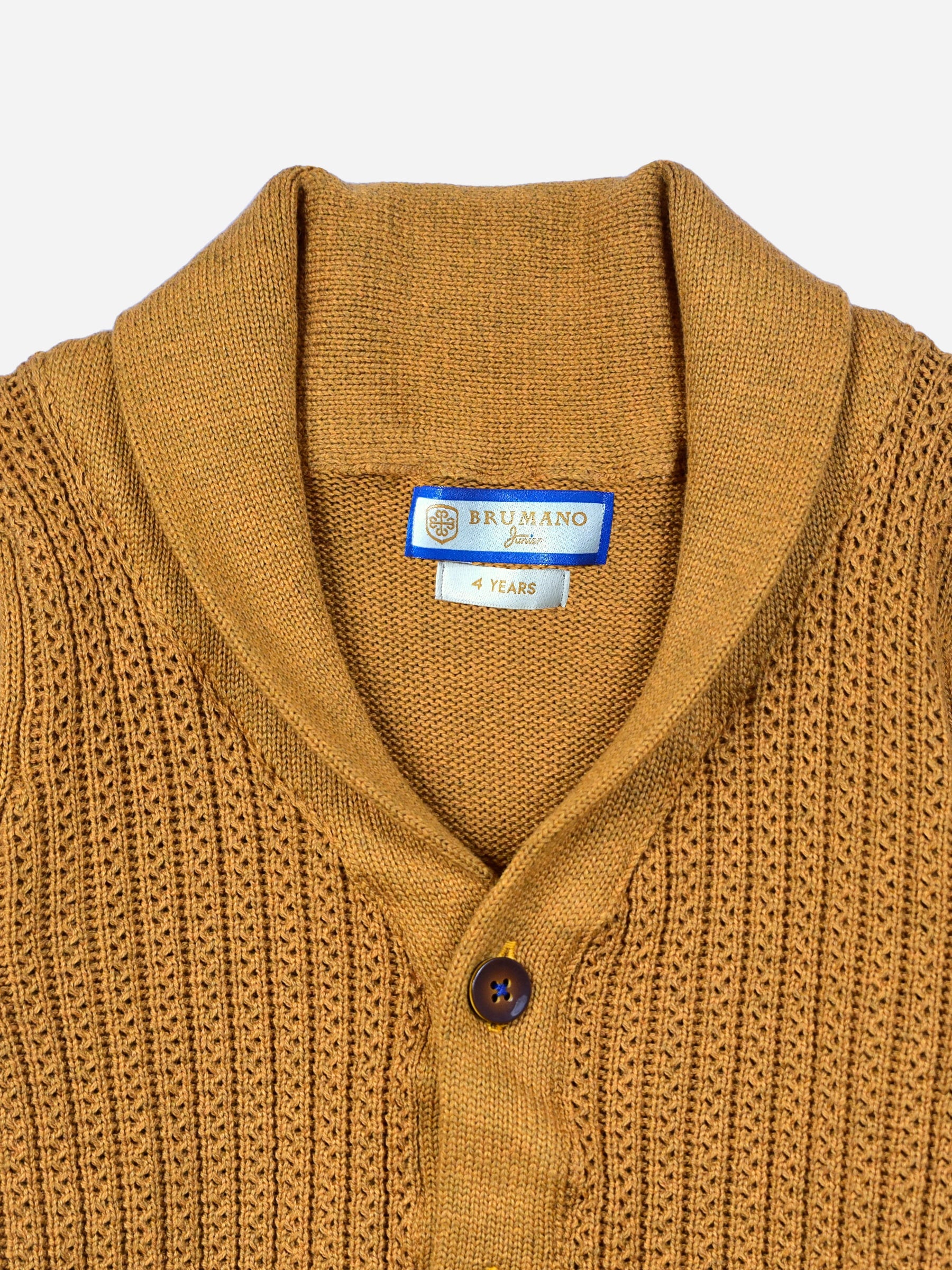 Mustard Casual Shawl Collar Cardigan