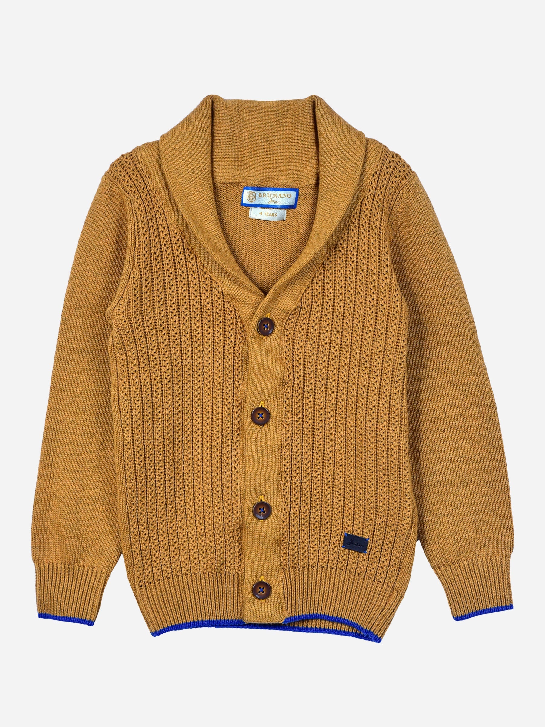Mustard Casual Shawl Collar Cardigan