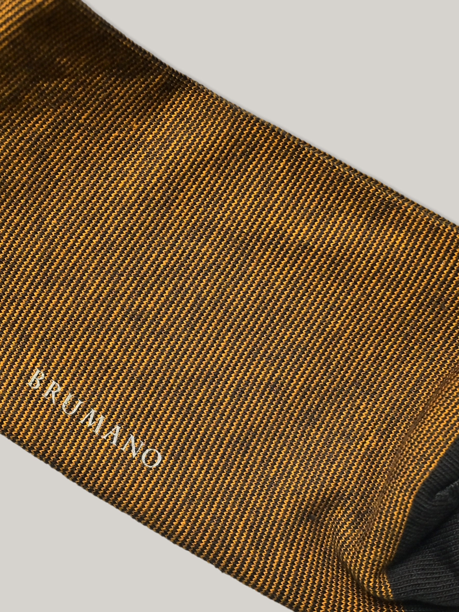 Mustard & Grey Pinstriped Cotton Socks