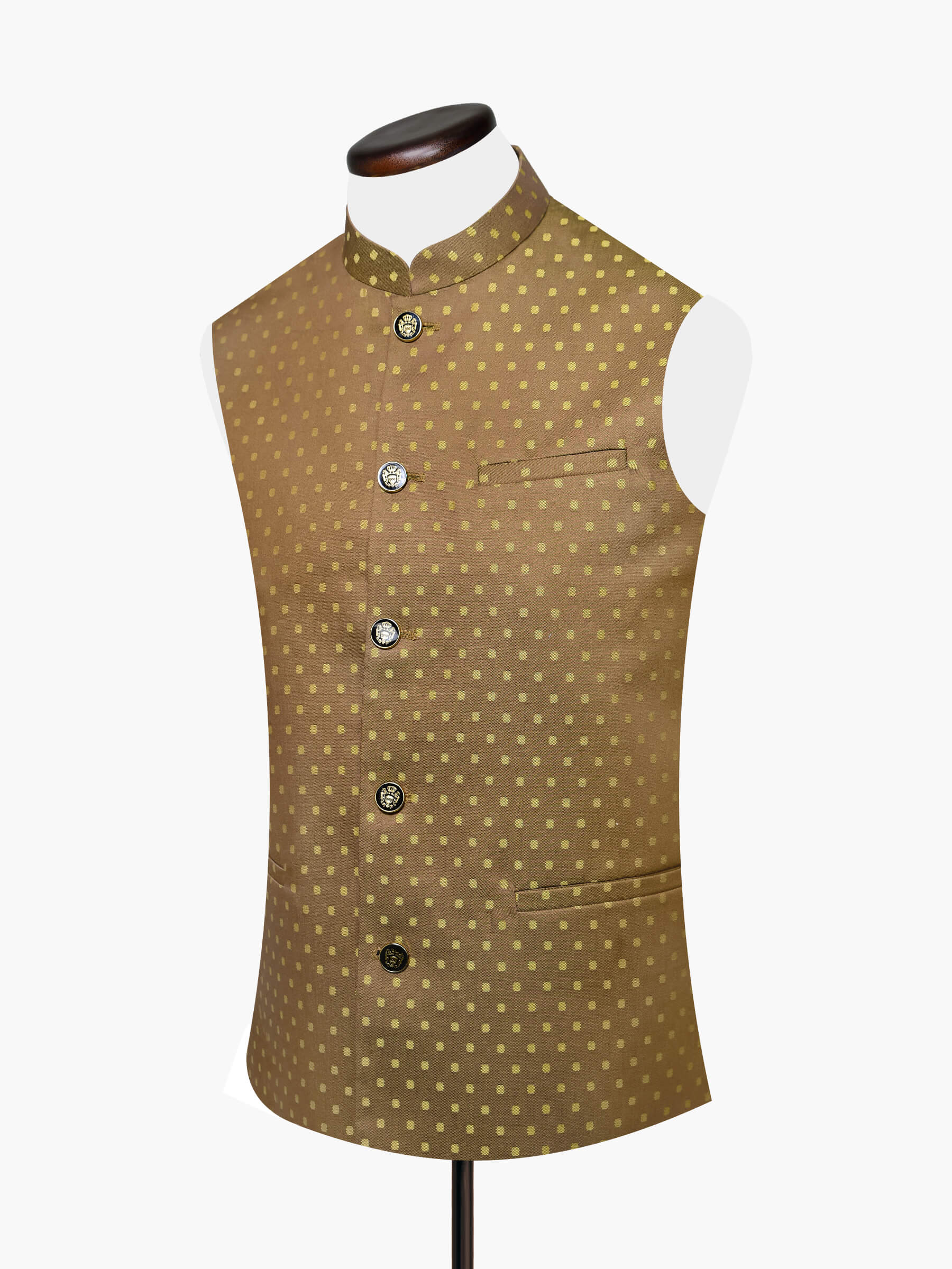 Mustard Polka Dot Waistcoat