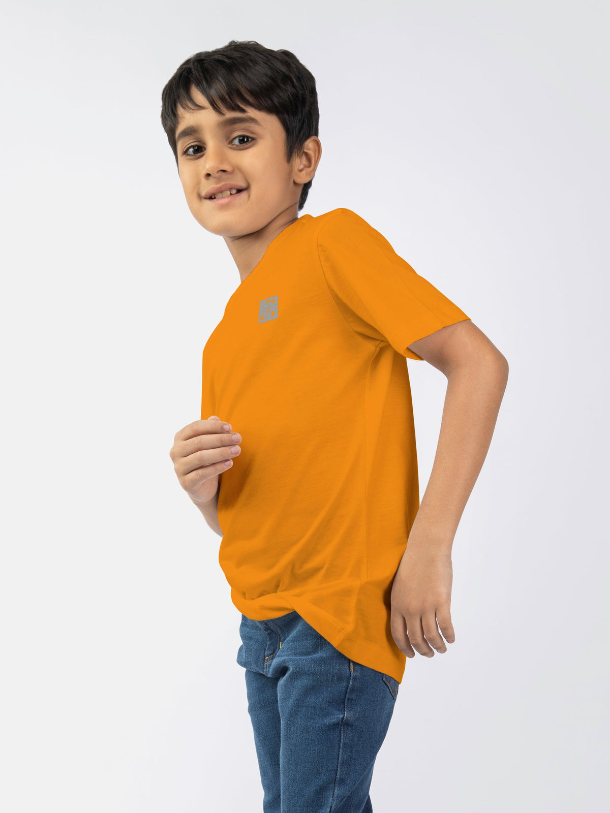Mustard Basic Crew Neck Casual T-Shirt