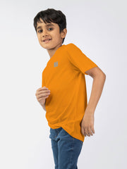Mustard Basic Crew Neck Casual T-Shirt