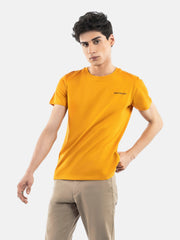 Mustard Basic Crew Neck T-Shirt