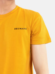 Mustard Basic Crew Neck T-Shirt