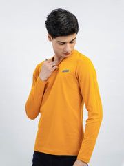 Mustard Long Sleeve Crew Neck T-Shirt