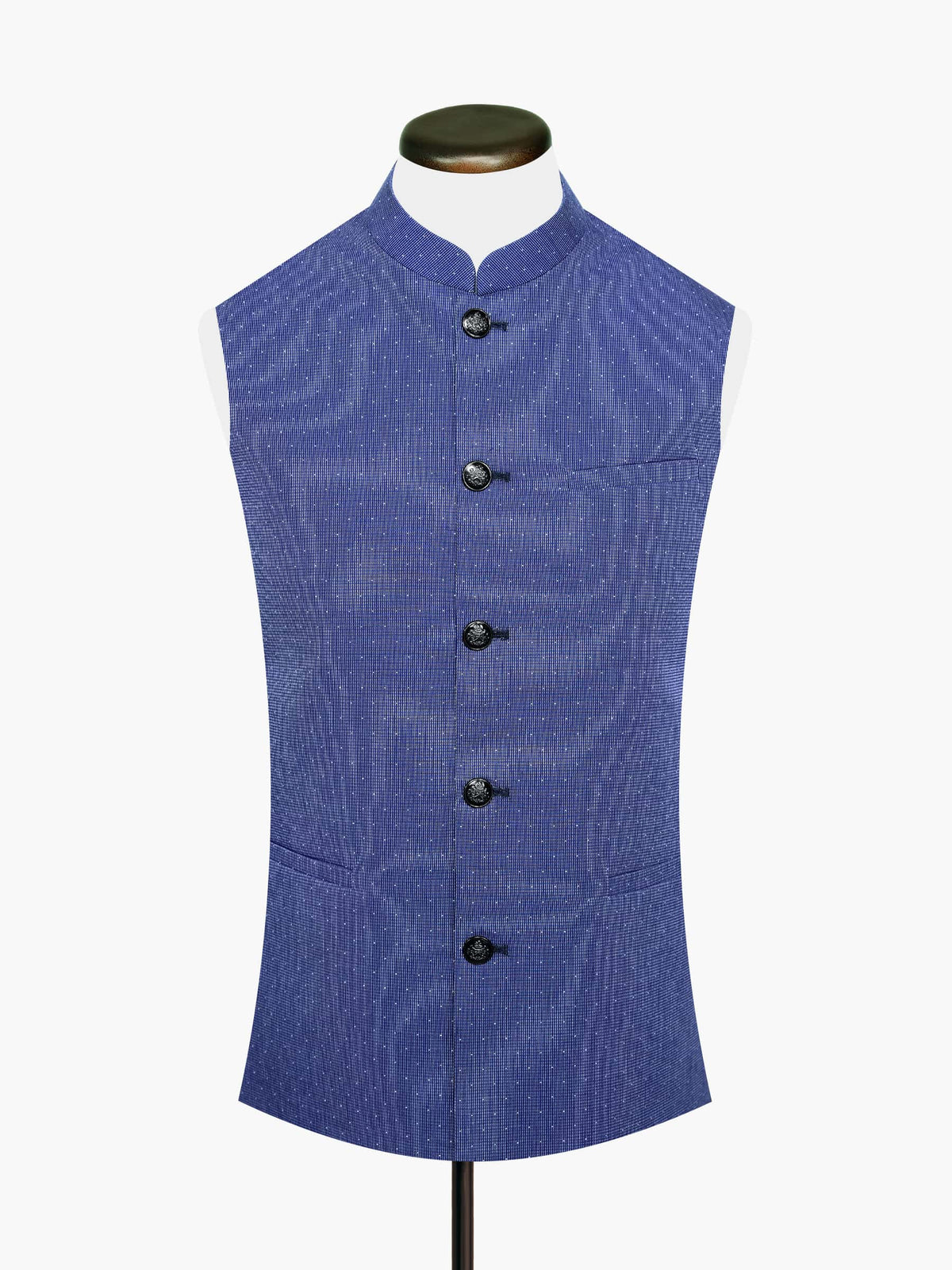 Navy Blue Dobby Waistcoat