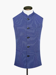 Navy Blue Dobby Waistcoat