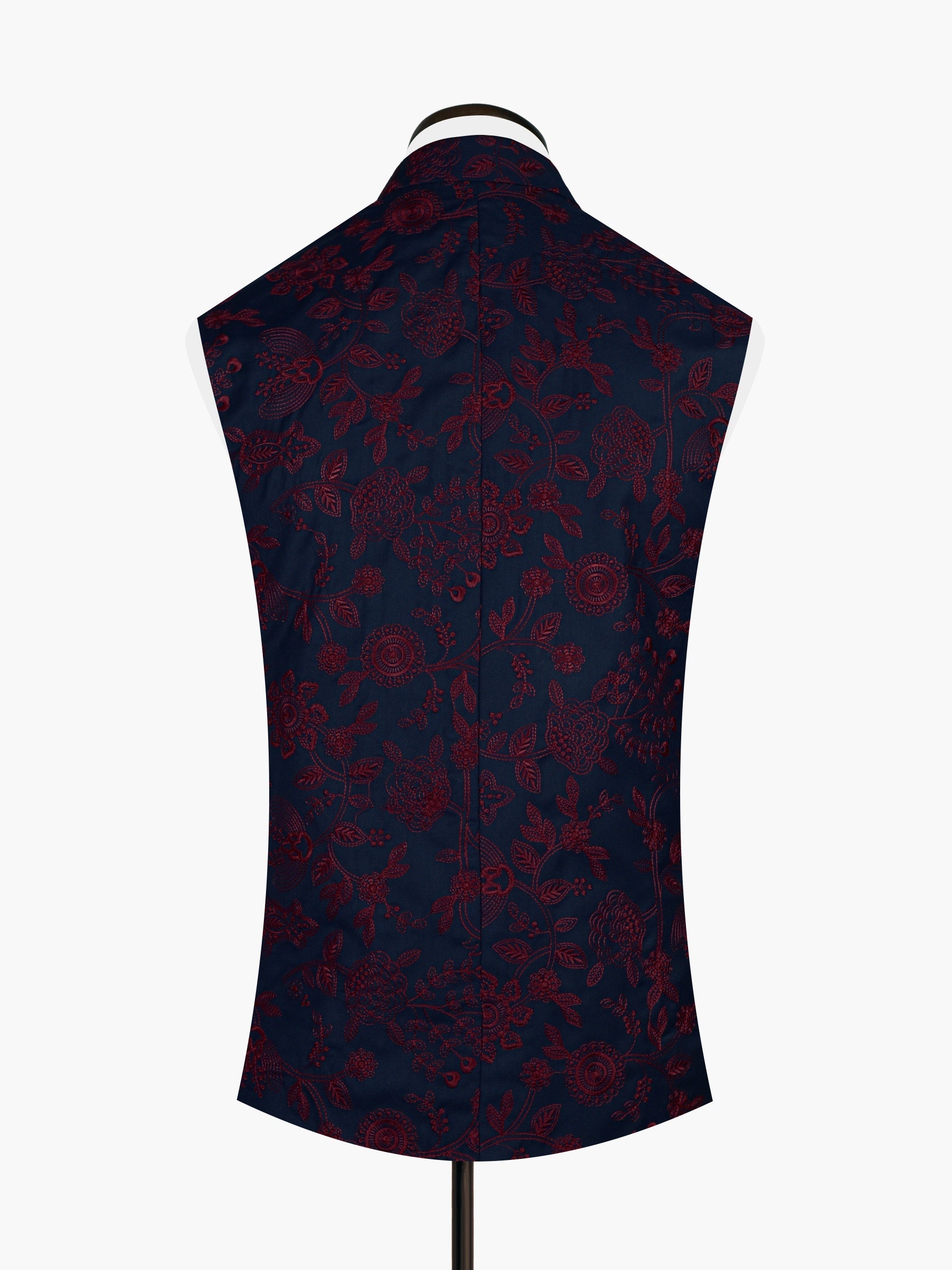 Navy Blue Embroidered Sartoria Waistcoat