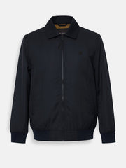 Navy Blue Everyday Structured Collar Jacket