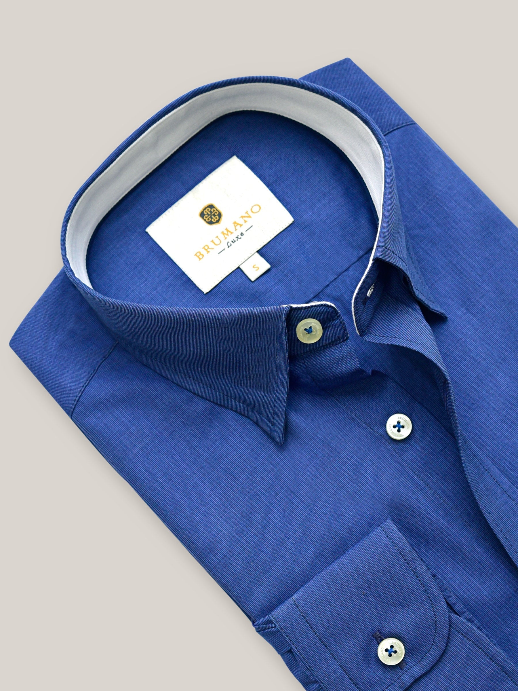 Navy Blue Fine Structured Shirt