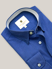 Navy Blue Fine Structured Shirt