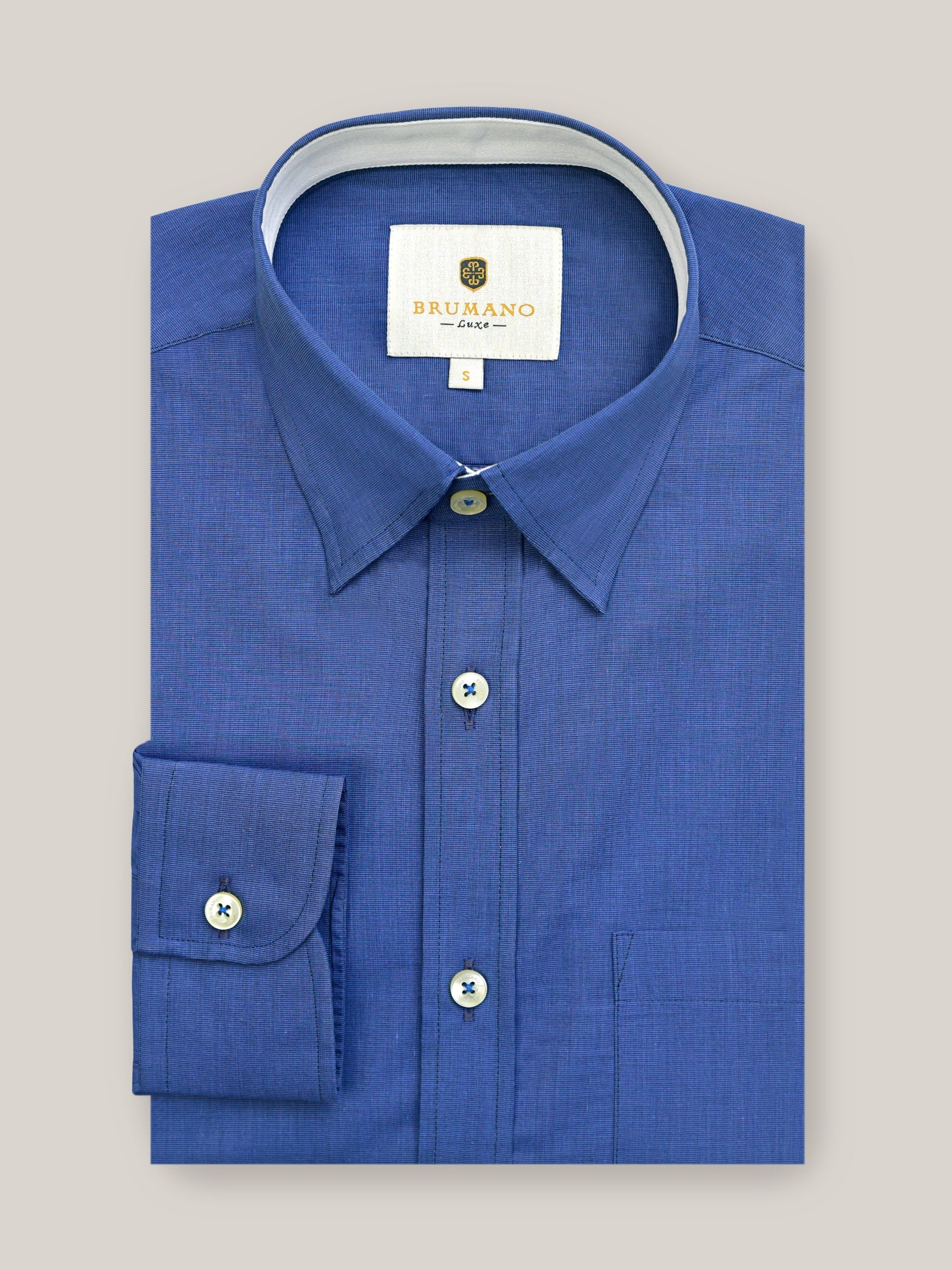 Navy Blue Fine Structured Shirt