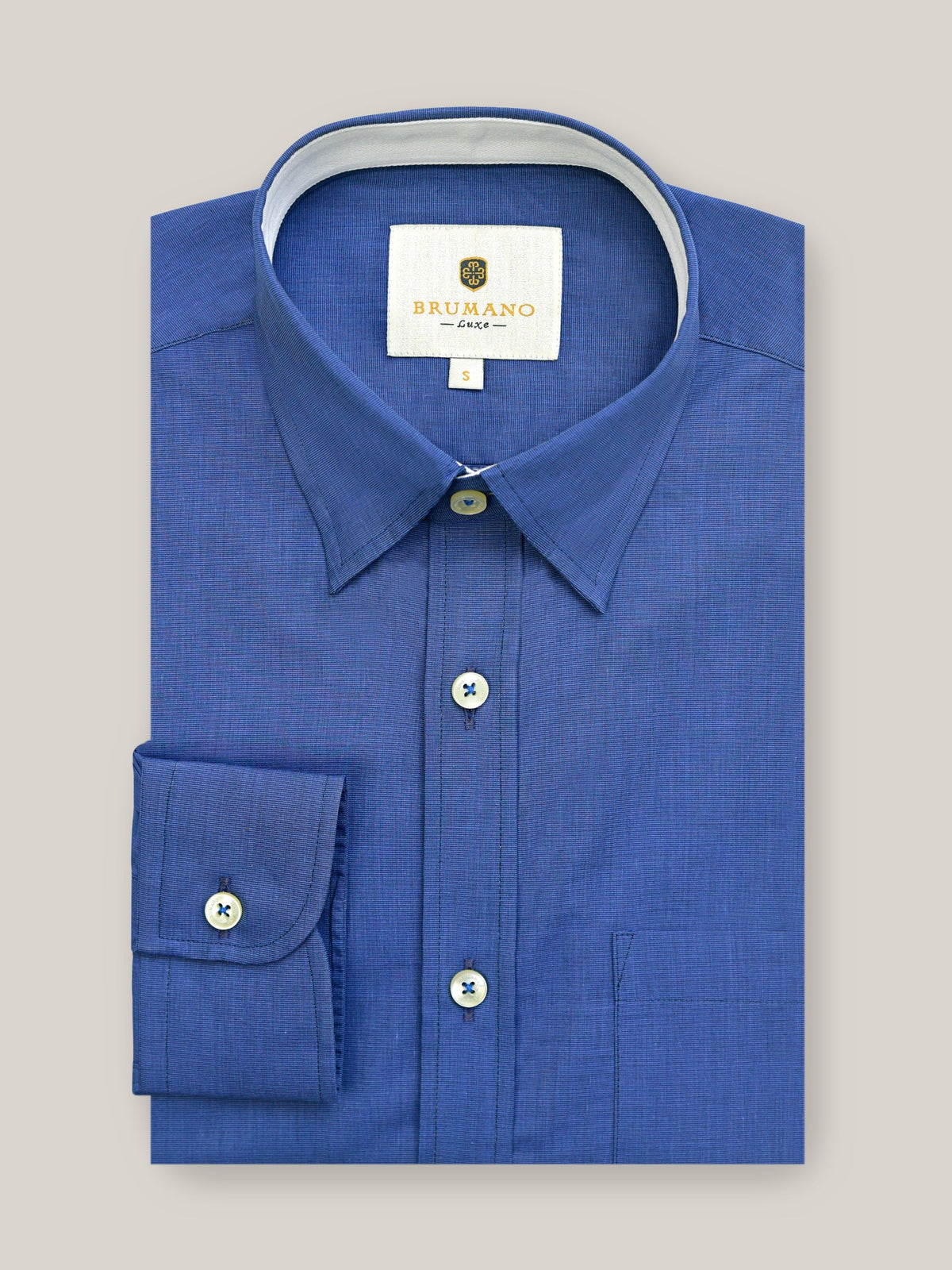 Navy Blue Fine Structured Shirt