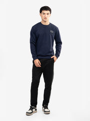 Navy Blue Heavy Crew Neck Sweatshirt