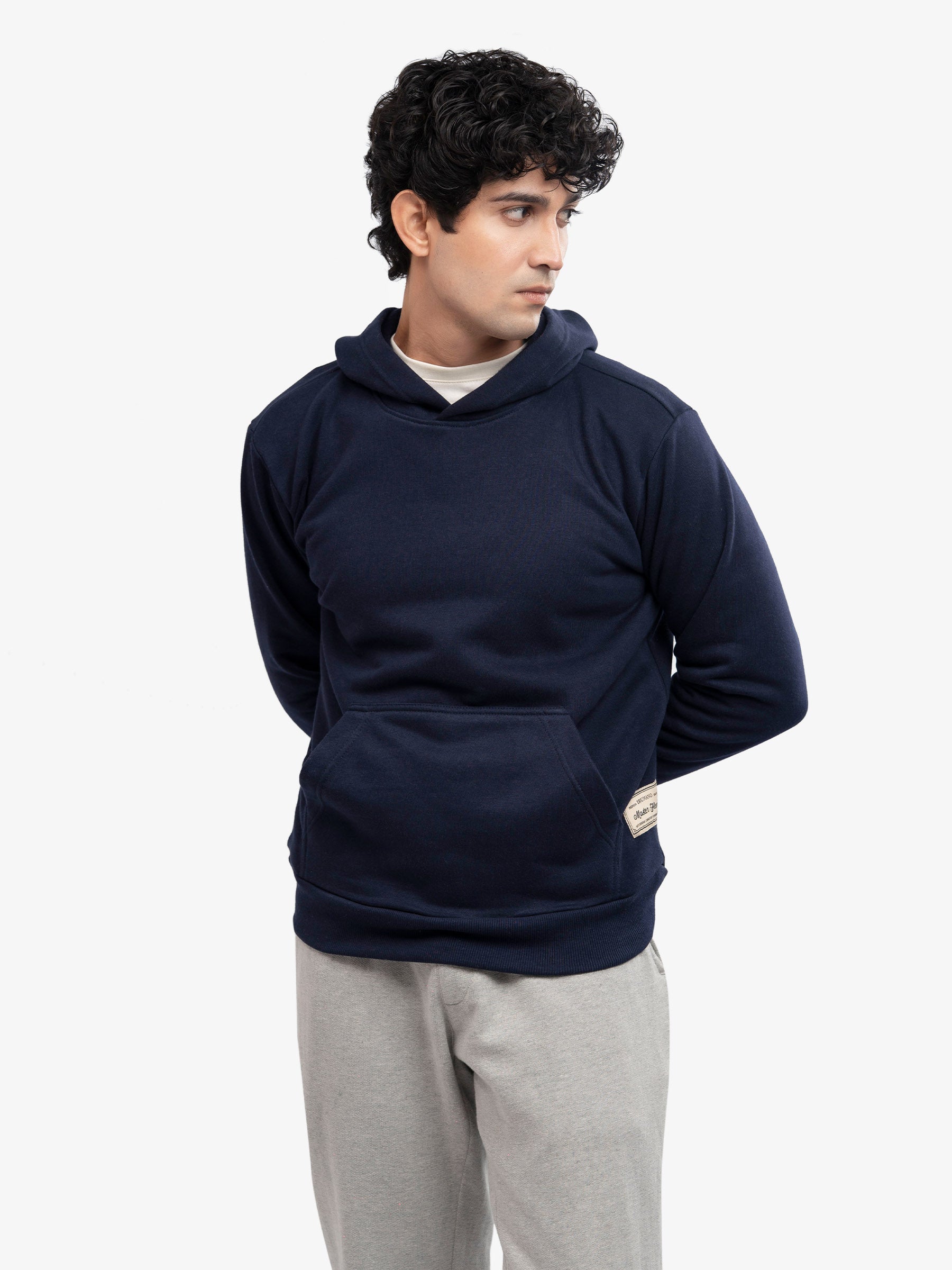 Navy Blue Heavyweight Fleece Hoodie