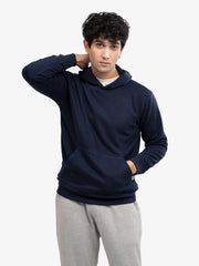 Navy Blue Heavyweight Fleece Hoodie