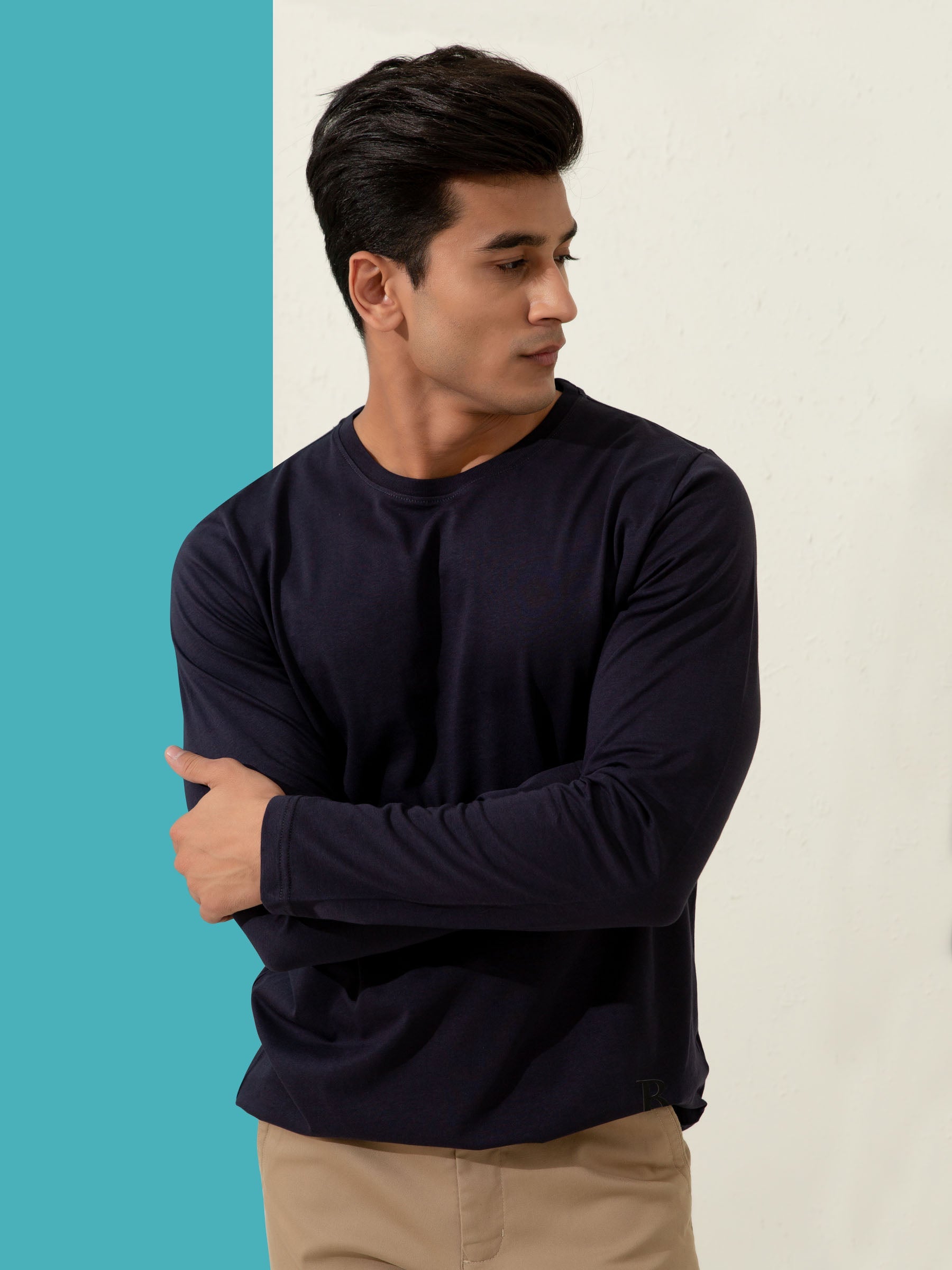Navy Blue Long Sleeve T-Shirt