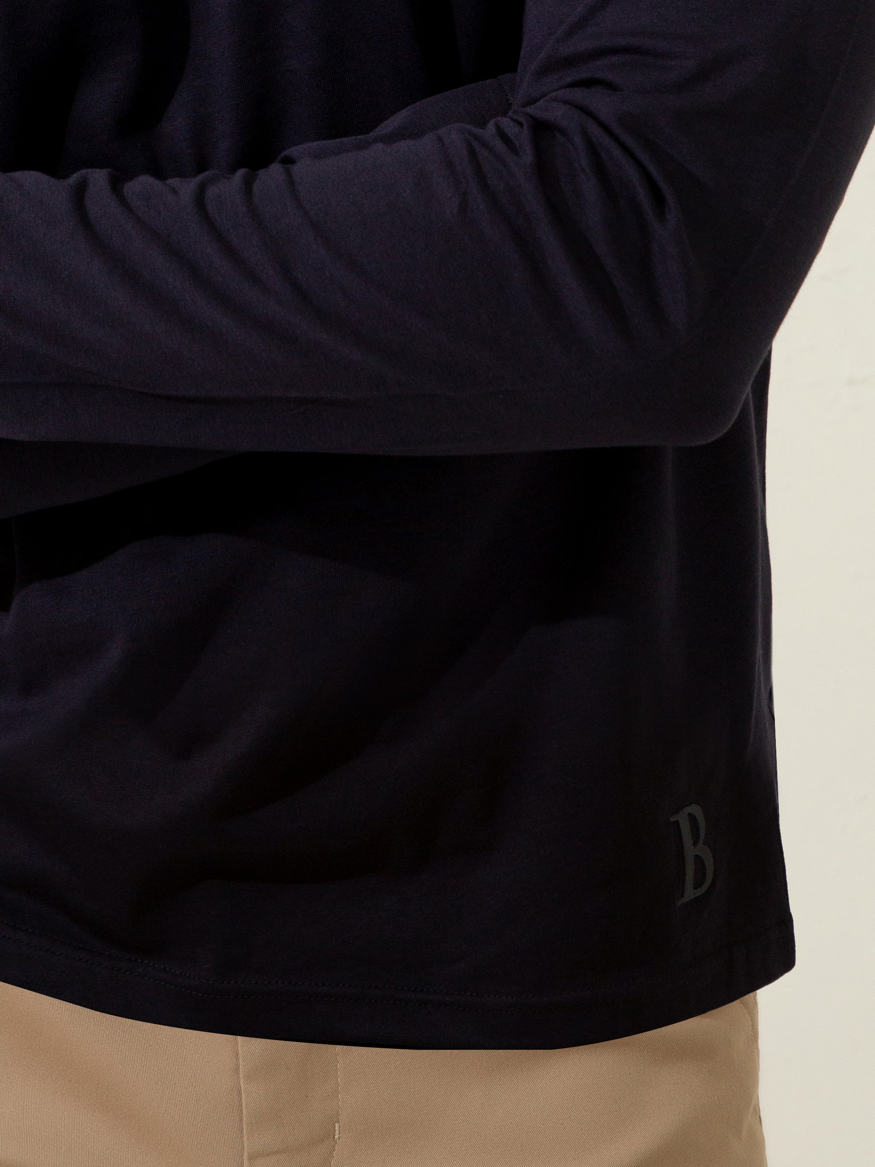 Navy Blue Long Sleeve T-Shirt