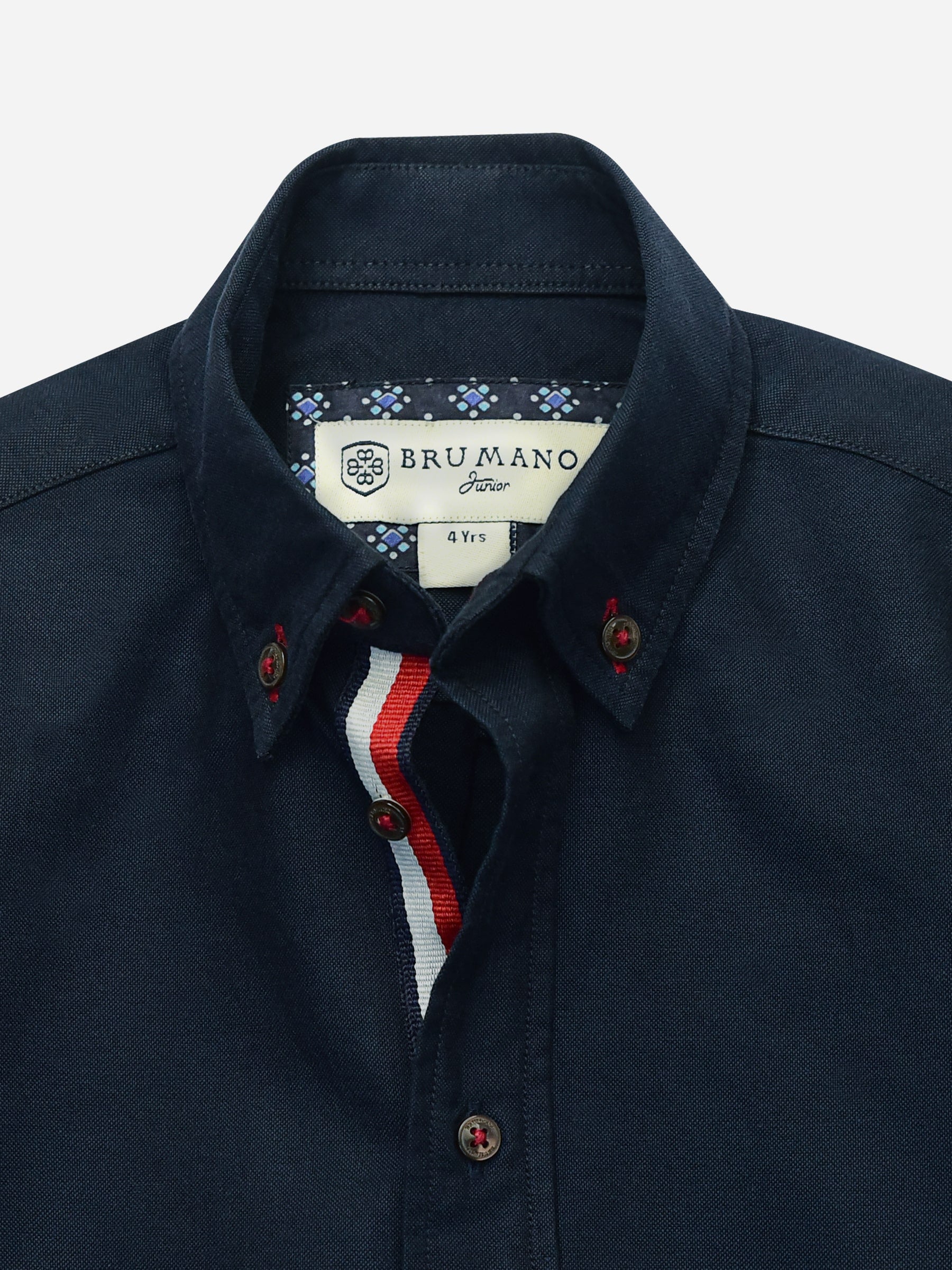 Navy Blue Oxford Short Sleeve Casual Shirt