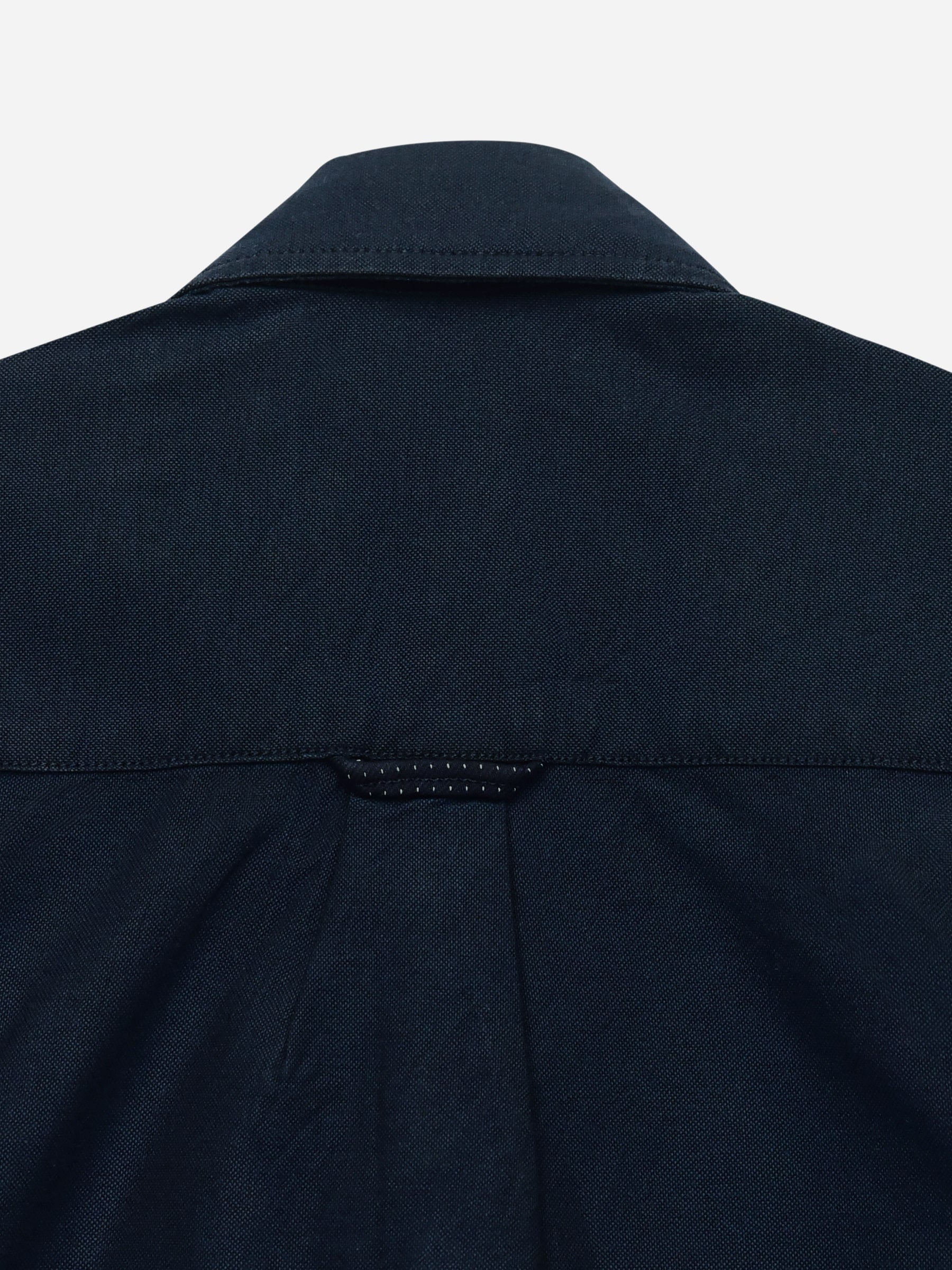 Navy Blue Oxford Short Sleeve Casual Shirt
