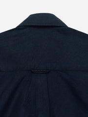 Navy Blue Oxford Short Sleeve Casual Shirt
