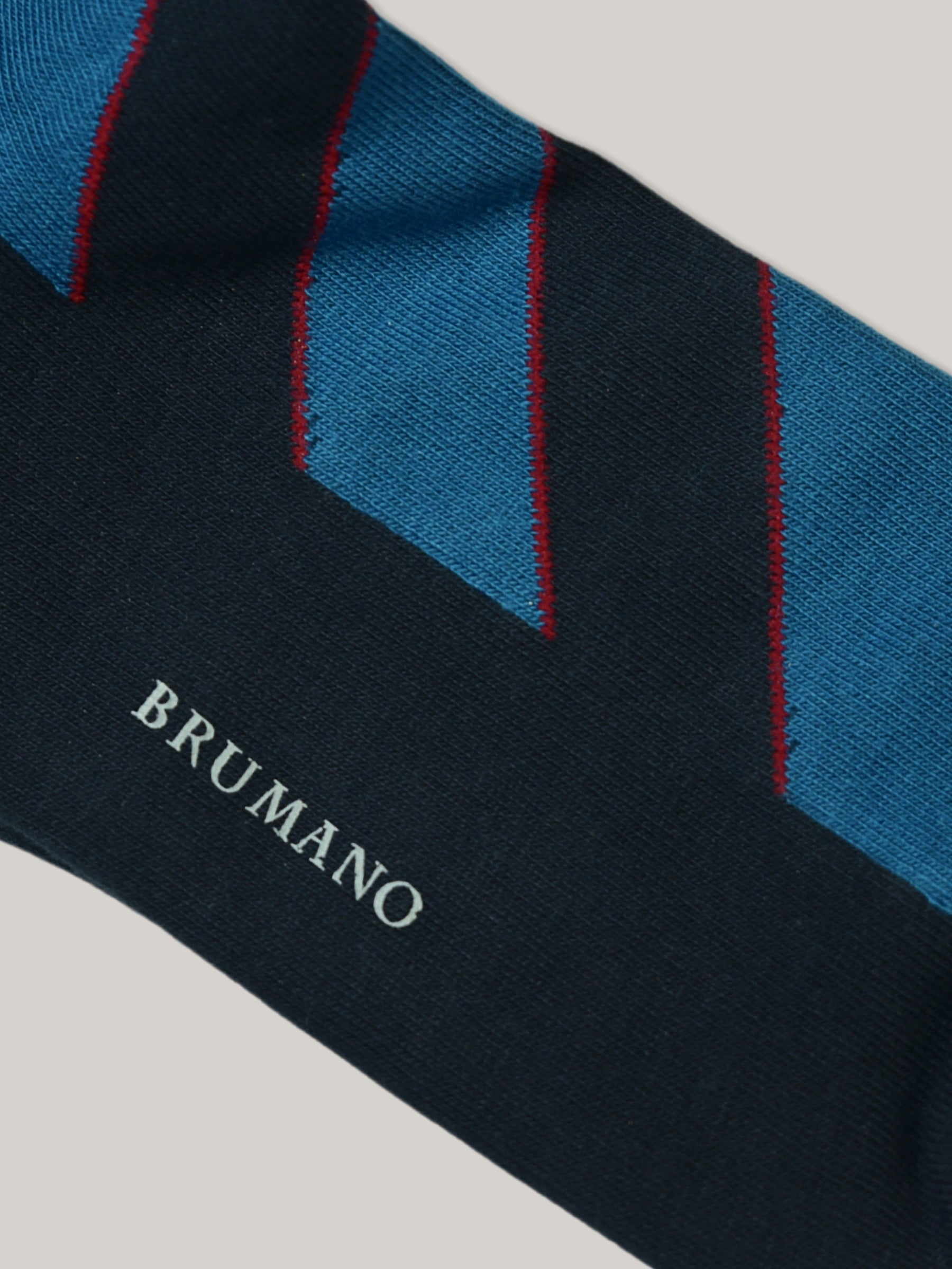 Navy Blue Pinstriped Cotton Socks