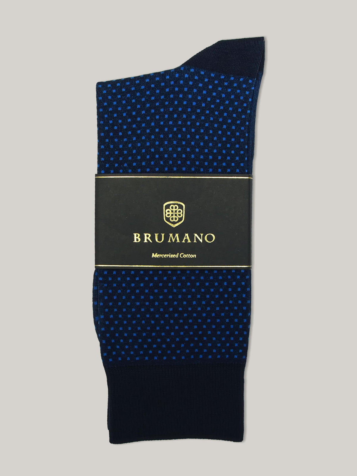 Navy Blue Polka Dot Mercerized Socks