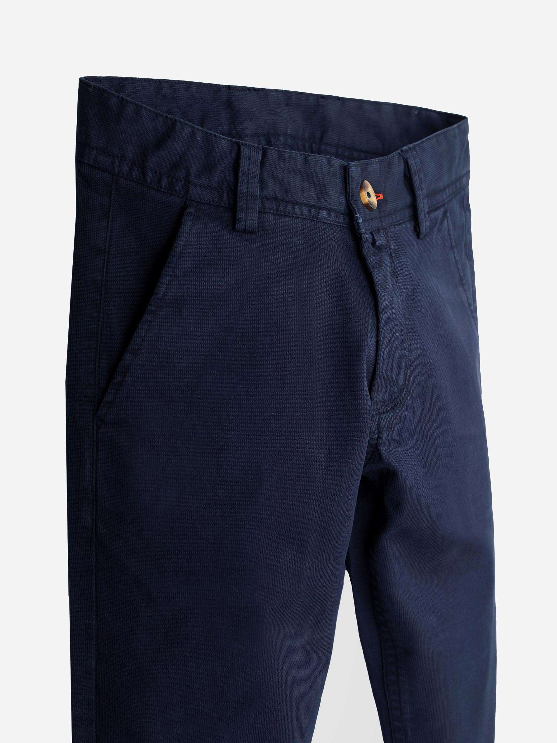 Navy Blue Structured Trouser