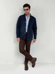 Navy Blue Trench Jacket