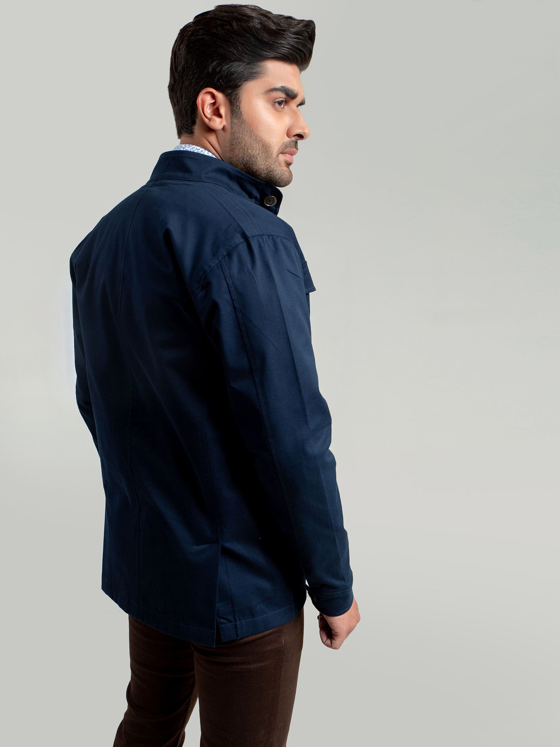 Navy Blue Trench Jacket