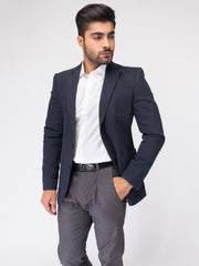 Navy Blue Twill Blazer