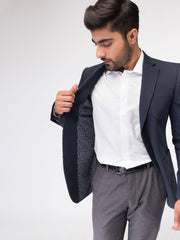 Navy Blue Twill Blazer