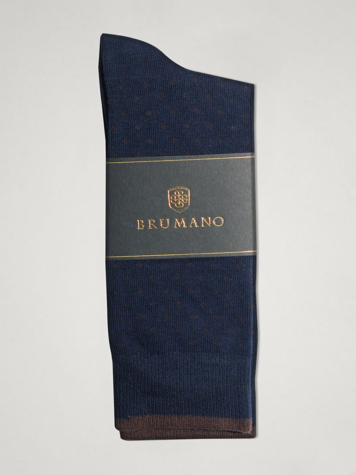 Navy & Brown Cotton Socks
