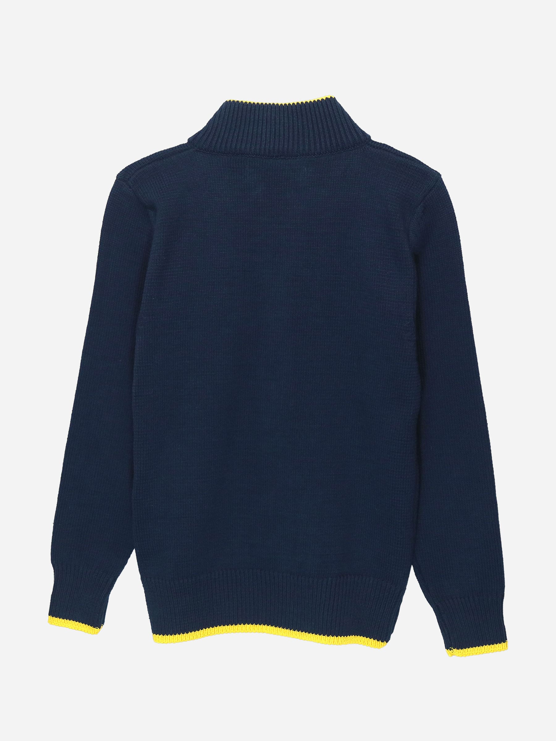 Navy Casual Zipper With Detailing