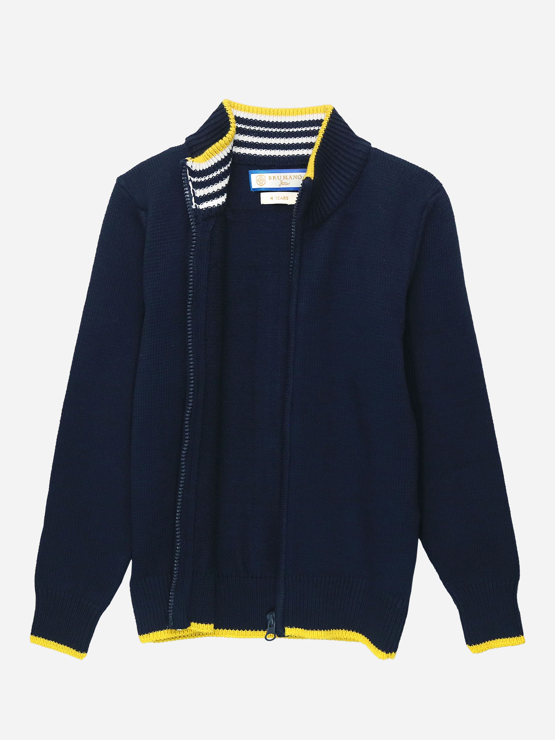 Navy Casual Zipper With Detailing